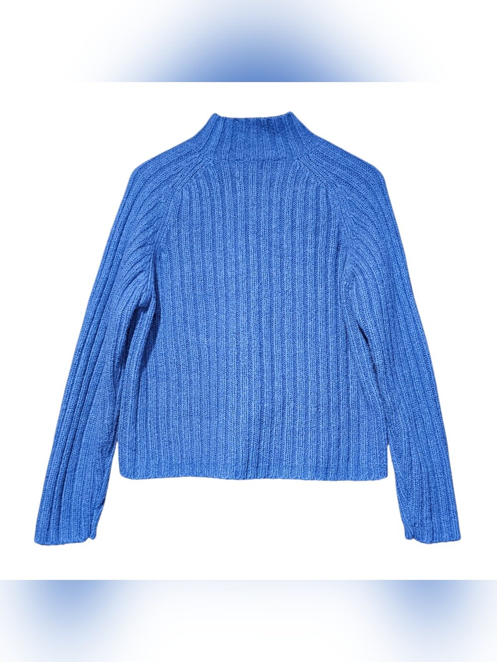 Vintage The Limited Blue Ribbed Turtleneck Sweater 90s Y2k